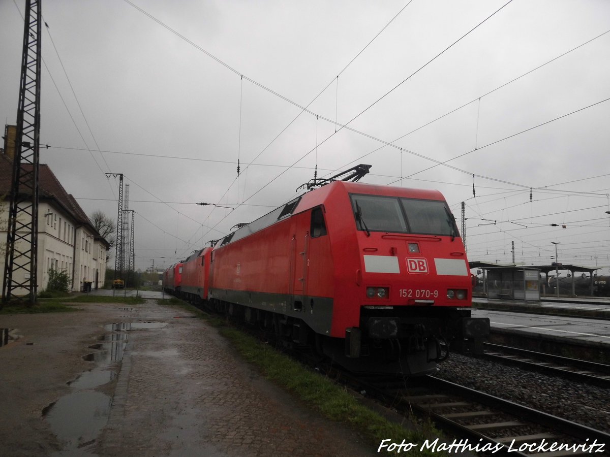 152 070 und 152 045 abgestellt in Gro�korbetha am 17.4.16