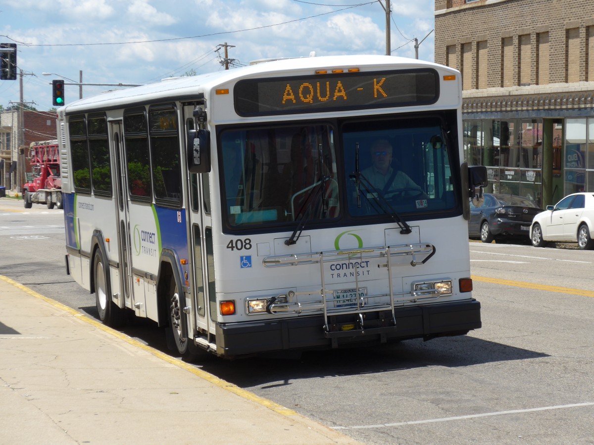 (152'499) - Connect Transit, Bloomington - Nr. 408/M 142'790 - Gillig am 10. Juli 2014 in Bloomington, Front Street