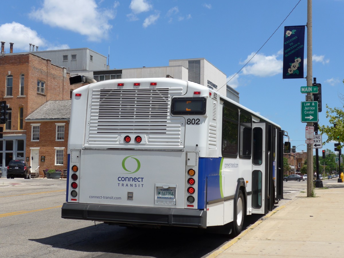 (152'501) - Connect Transit, Bloomington - Nr. 802/M 167'356 - Gillig am 10. Juli 2014 in Bloomington, Front Street