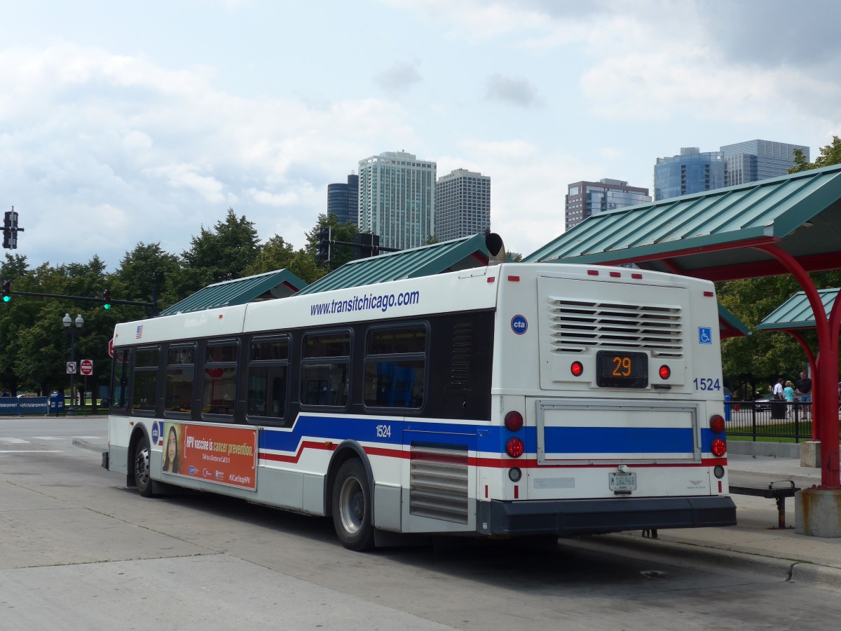 (153'127) - CTA Chicago - Nr. 1524/M 164'968 - New Flyer am 18. Juli 2014 in Chicago, Navy Pier