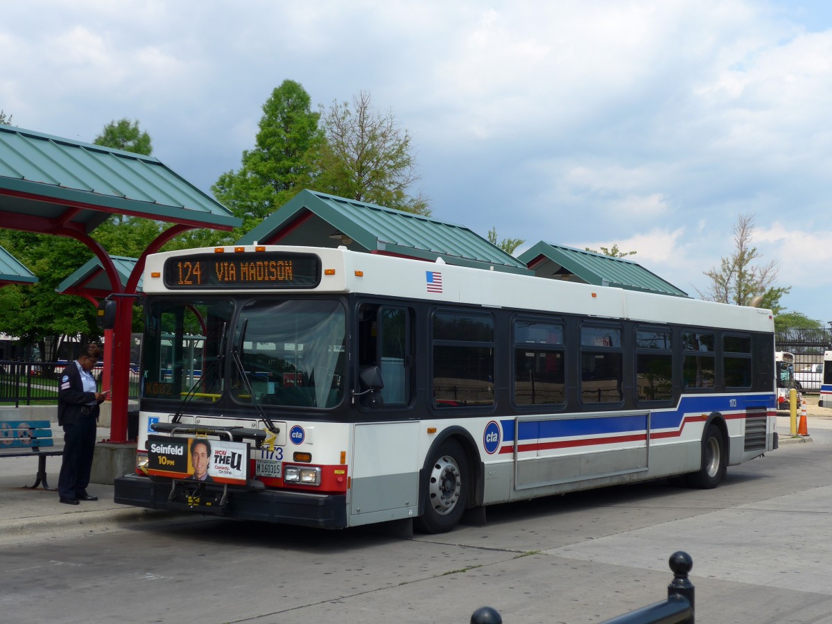 (153'135) - CTA Chicago - Nr. 1173/M 160'315 - New Flyer am 18. Juli 2014 in Chicago, Navy Pier