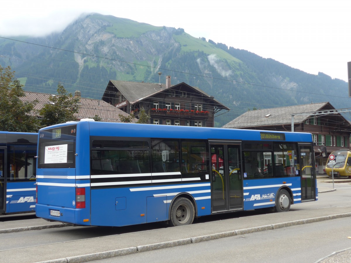 (153'478) - AFA Adelboden - Nr. 56/BE 611'030 - MAN/G�ppel am 27. Juli 2014 beim Bahnhof Lenk