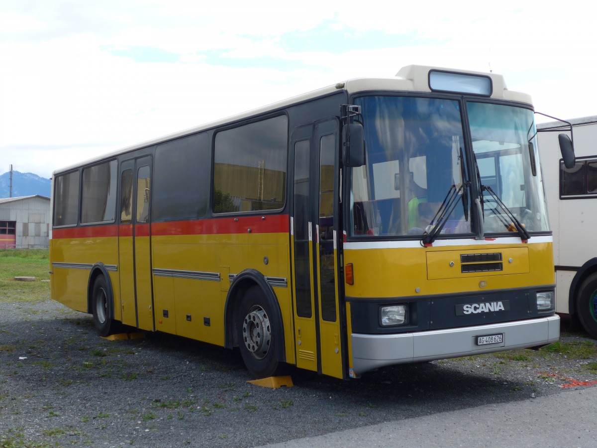 (153'798) - Schneller, M�genwil - AG 408'626 - Scania/Lauber (ex Dubuis, Savi�se) am 16. August 2014 in Altst�tten, Allmendplatz