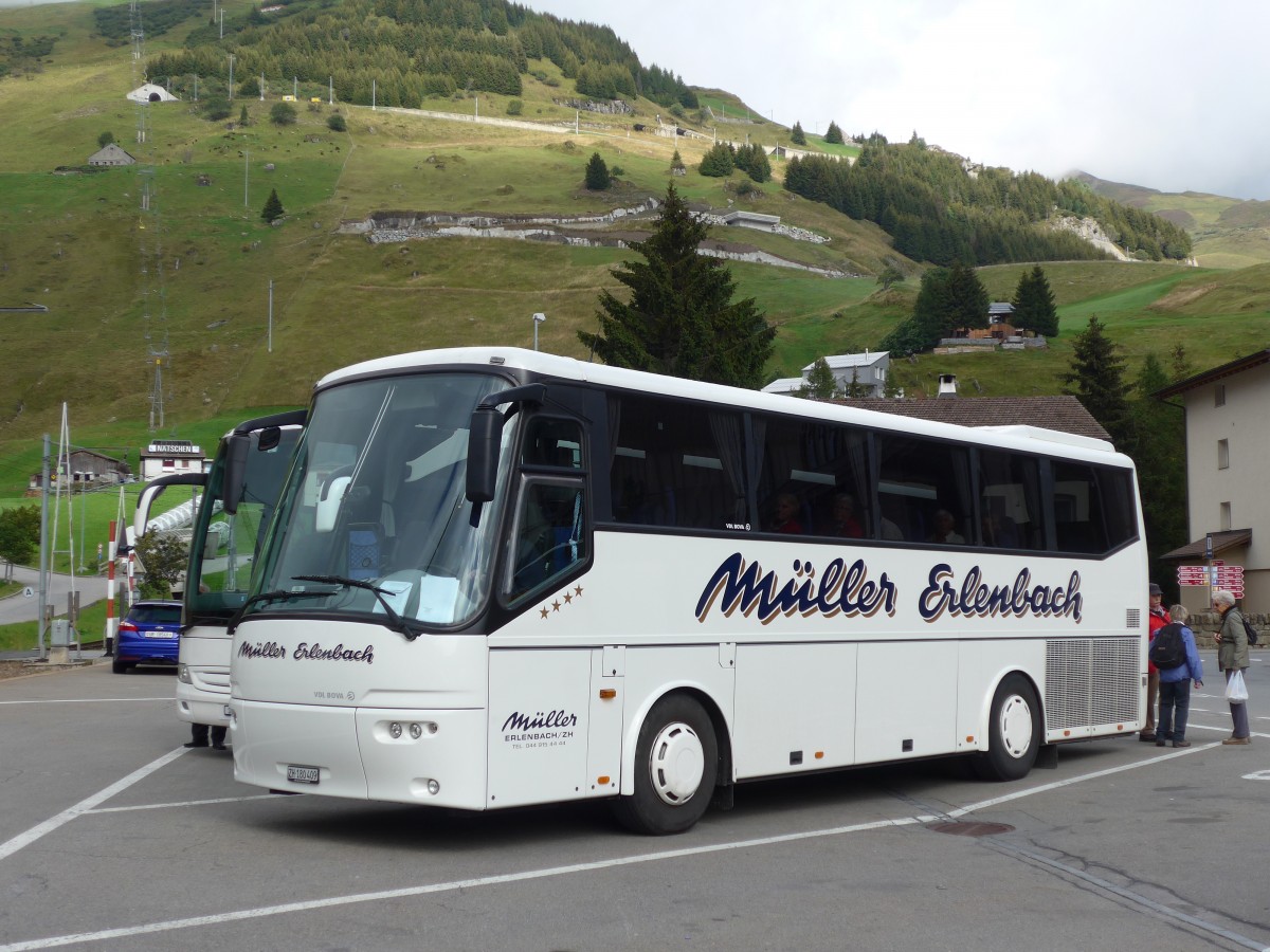 (154'849) - M�ller, Erlenbach - ZH 180'409 - Bova am 1. September 2014 beim Bahnhof Andermatt