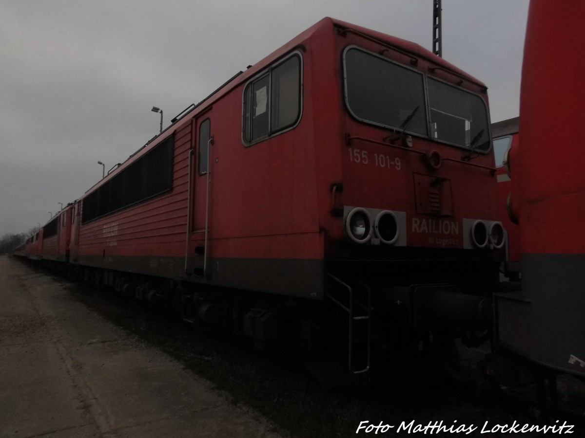 155 101 abgestellt in Mukran/R�gen am 2.1.16