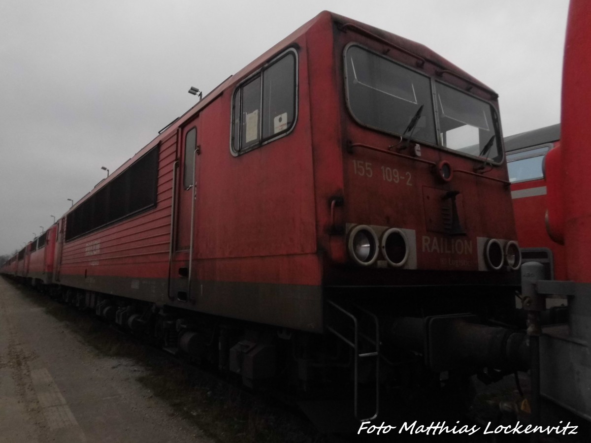 155 109 abgestellt in Mukran/R�gen am 2.1.16
