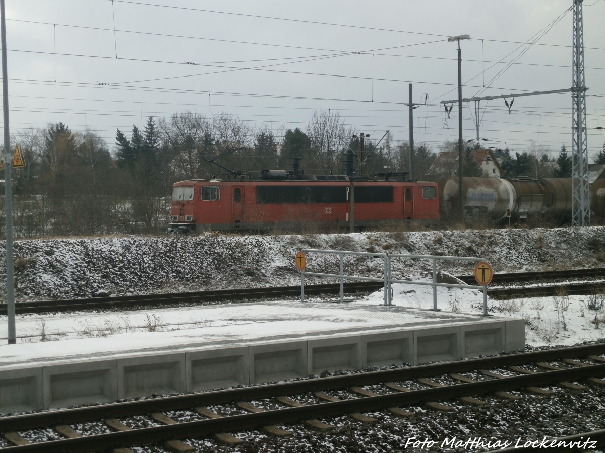 155 XXX mit einem G�terzug in Angersdorf am 4.2.15