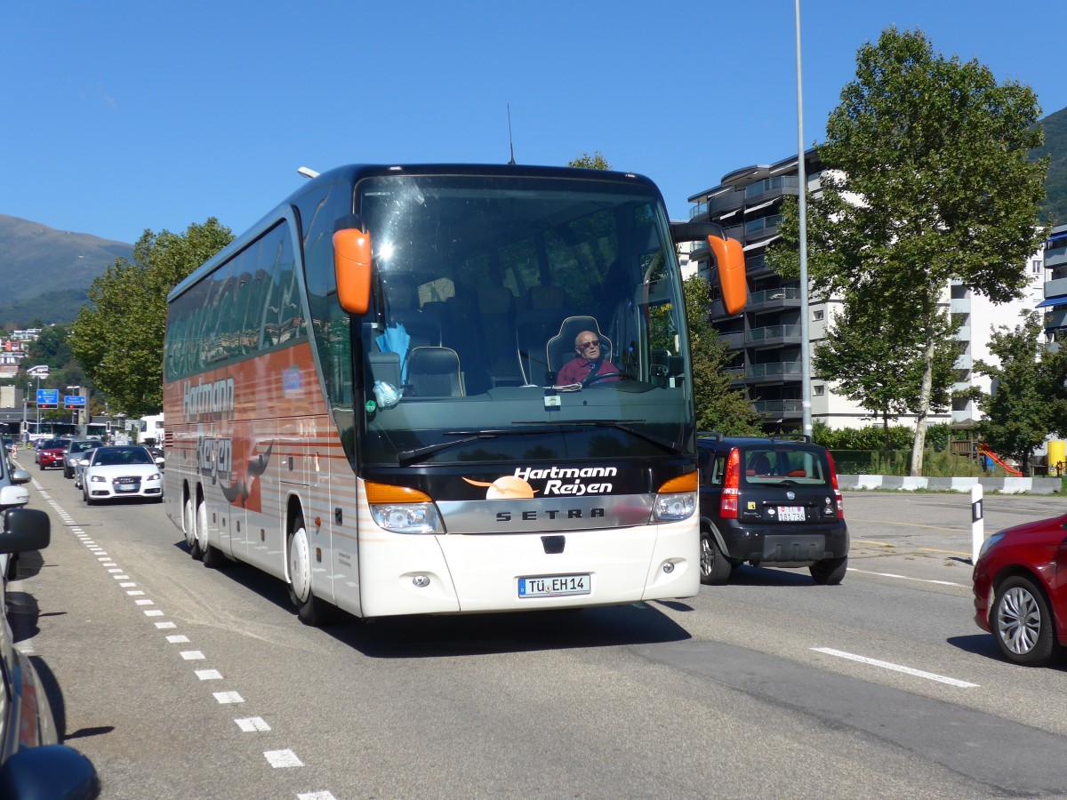 (155'222) - Aus Deutschland: Hartmann, Rottenburg - T�-EH 14 - Setra am 13. September 2014 in Lugano, Cornaredo