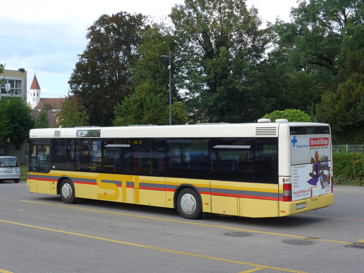 (155'305) - STI Thun - Nr. 97/BE 577'097 - MAN am 20. September 2014 bei der Schifflndte Thun