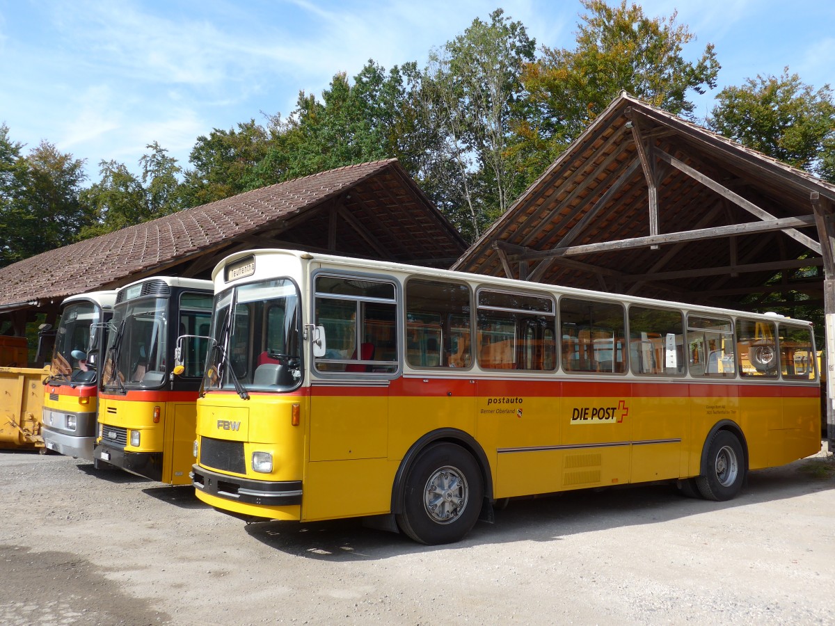 (155'491) - Burri, Teuffenthal (RWB) - FBW/R&J (ex Alga, D-Sittensen; ex PM-Oldi-Club, D-Hamburg; ex Burri, Teuffenthal) am 5. Oktober 2014 in Oberburg, Ziegelgut