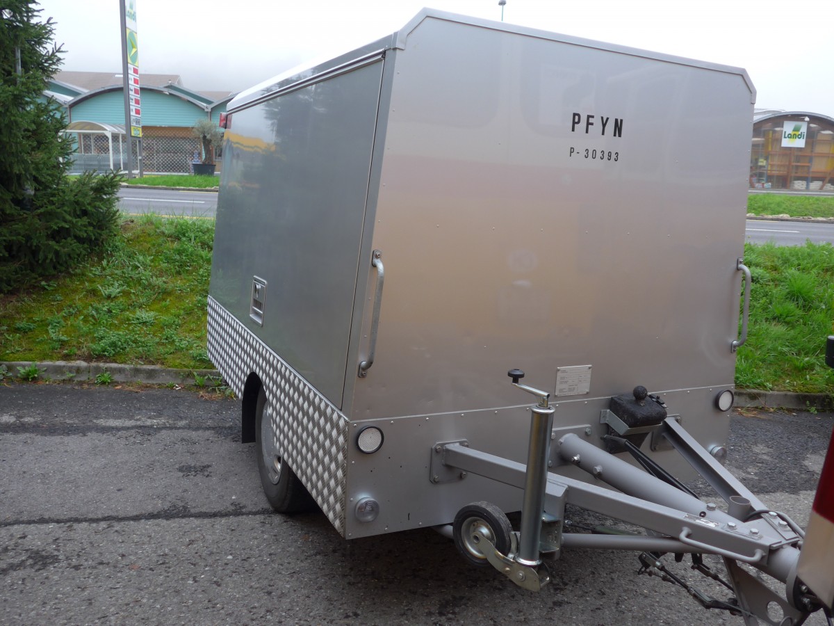 (155'625) - Schmid, Th�rishaus - BE 196'417 - Gangloff Gep�ckanh�nger (ex P 30'393) am 12. Oktober 2014 in K�ssnacht, Rest. Frohsinn