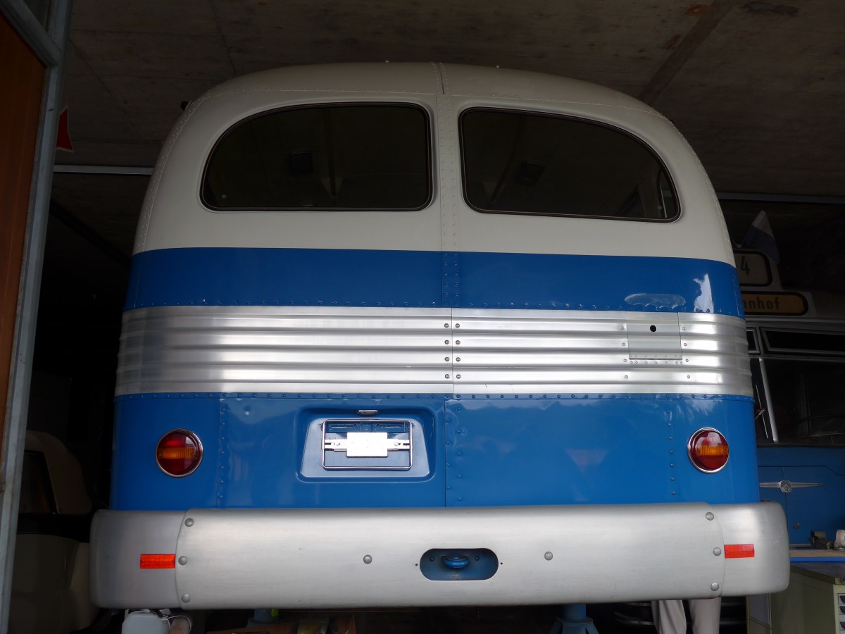 (155'977) - VBL Luzern (vbl-historic) - Nr. 76 - Twin Coach am 25. Oktober 2014 in Rain, Lager Geissbach