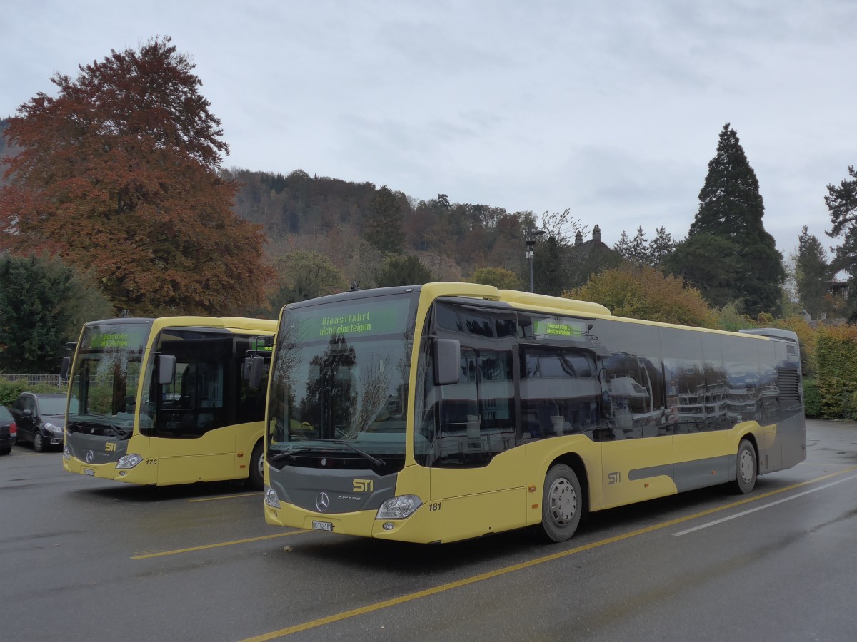 (156'485) - STI Thun - Nr. 181/BE 752'181 - Mercedes am 10. November 2014 bei der Schiffl�ndte Thun