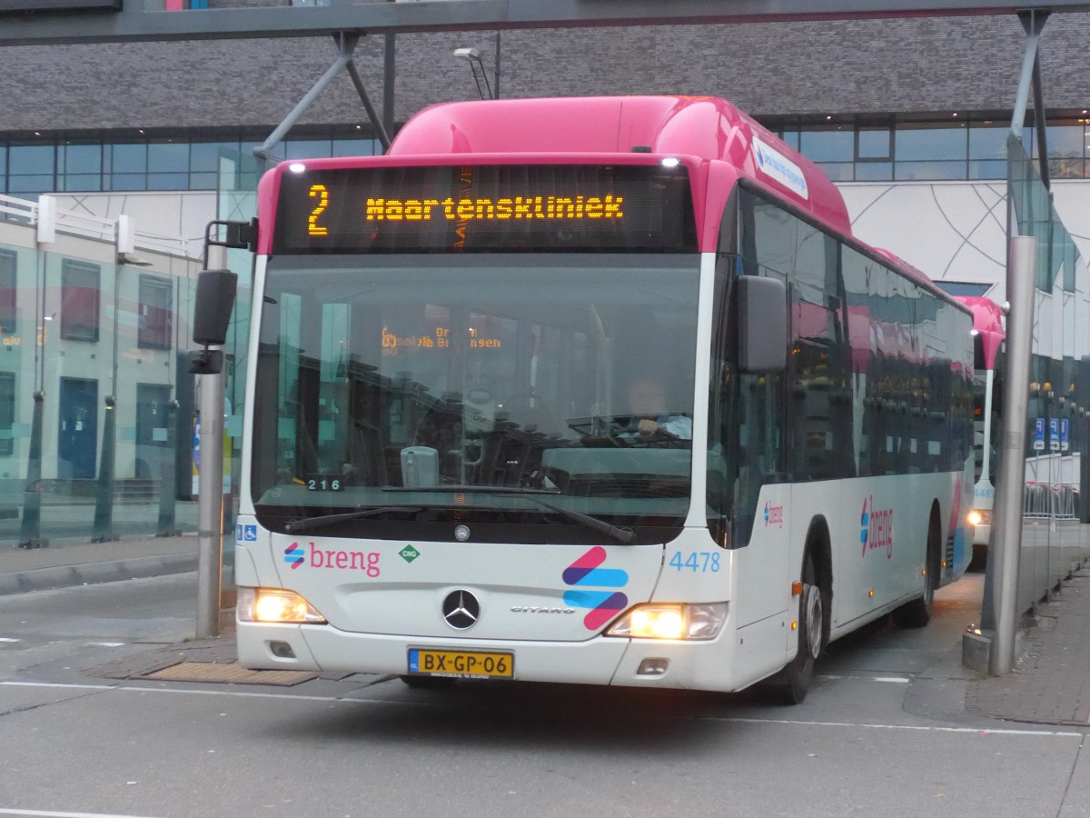 (157'076) - Breng, Ijsselmuiden - Nr. 4478/BX-GP-06 - Mercedes am 20. November 2014 beim Bahnhof Nijmegen