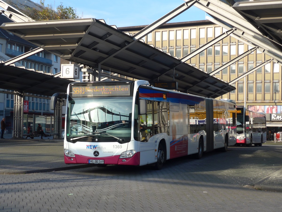 (157'293) - M�Bus, M�nchengladbach - Nr. 1369/MG-QG 169 - Mercedes am 22. November 2014 beim Hauptbahnhof M�nchengladbach