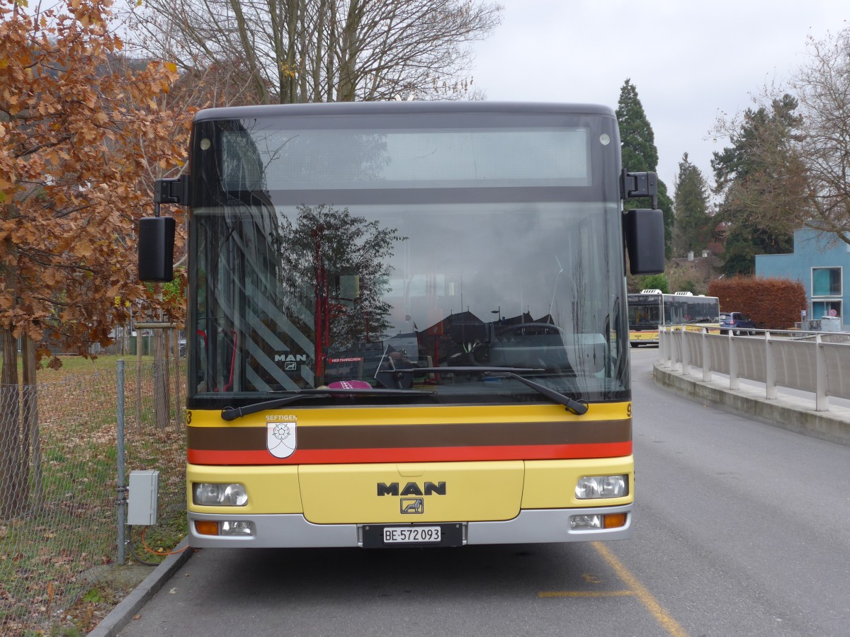 (157'706) - STI Thun - Nr. 93/BE 572'093 - MAN am 7. Dezember 2014 bei der Schiffl�ndte Thun