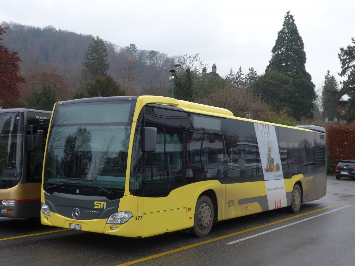 (157'710) - STI Thun - Nr. 177/BE 752'177 - Mercedes am 8. Dezember 2014 bei der Schiffl�ndte Thun