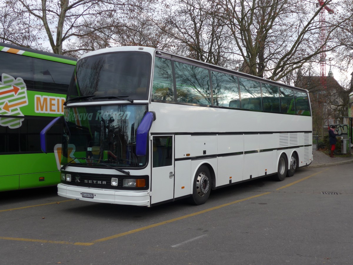 (157'747) - Resava, Neuenhof - AG 406'582 - Setra am 14. Dezember 2014 in Zrich, Sihlquai