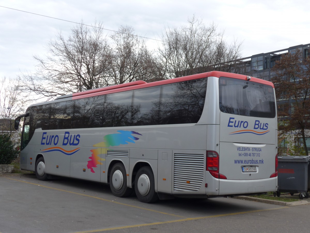 (157'760) - Aus Mazedonien: Euro Bus, Struga - Nr. 5310/SU 5853-AB - Setra am 14. Dezember 2014 in Z�rich, Sihlquai