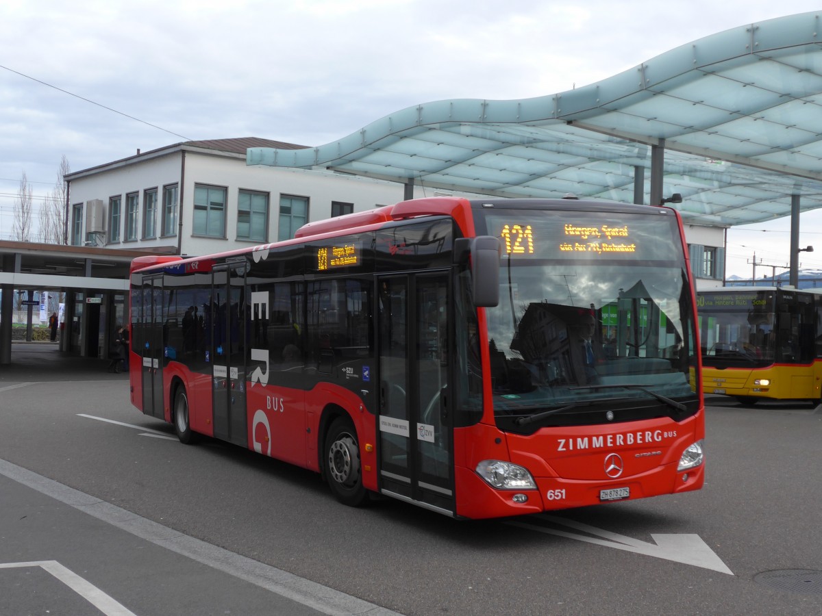 (157'787) - AHW Horgen - Nr. 651/ZH 878'275 - Mercedes am 14. Dezember 2014 beim Bahnhof W�denswil