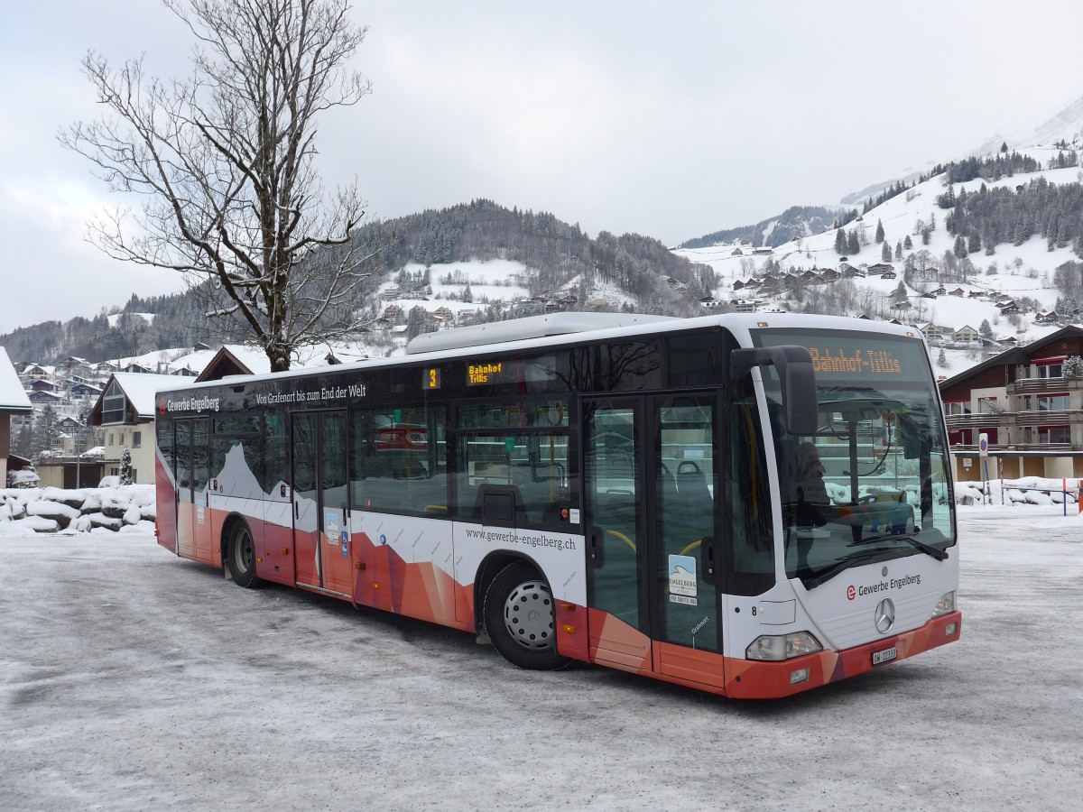 (157'935) - EAB Engelberg - Nr. 8/OW 22'333 - Mercedes (ex Ming, Sils-Maria; ex Vorf�hrwagen EvoBus, D-Mannheim) am 26. Dezember 2014 in Engelberg, Titlisbahnen