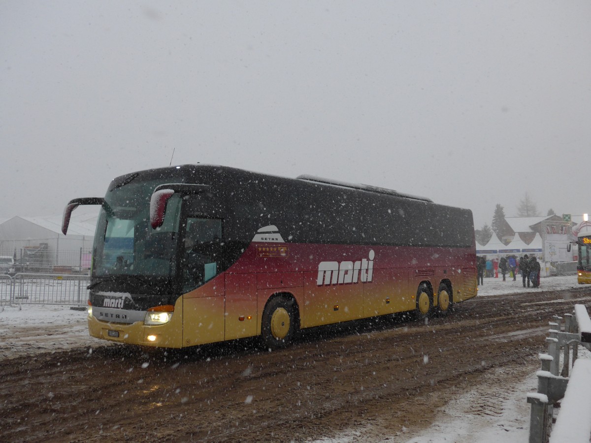 (158'245) - Marti, Kallnach - Nr. 12/BE 572'212 - Setra am 11. Januar 2015 in Adelboden, Weltcup