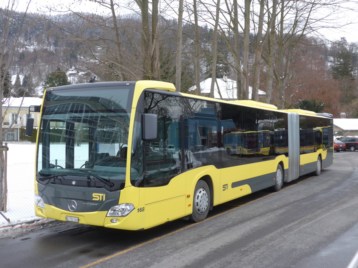(158'505) - STI Thun - Nr. 168/BE 752'168 - Mercedes am 28. Januar 2015 bei der Schiffl�ndte Thun