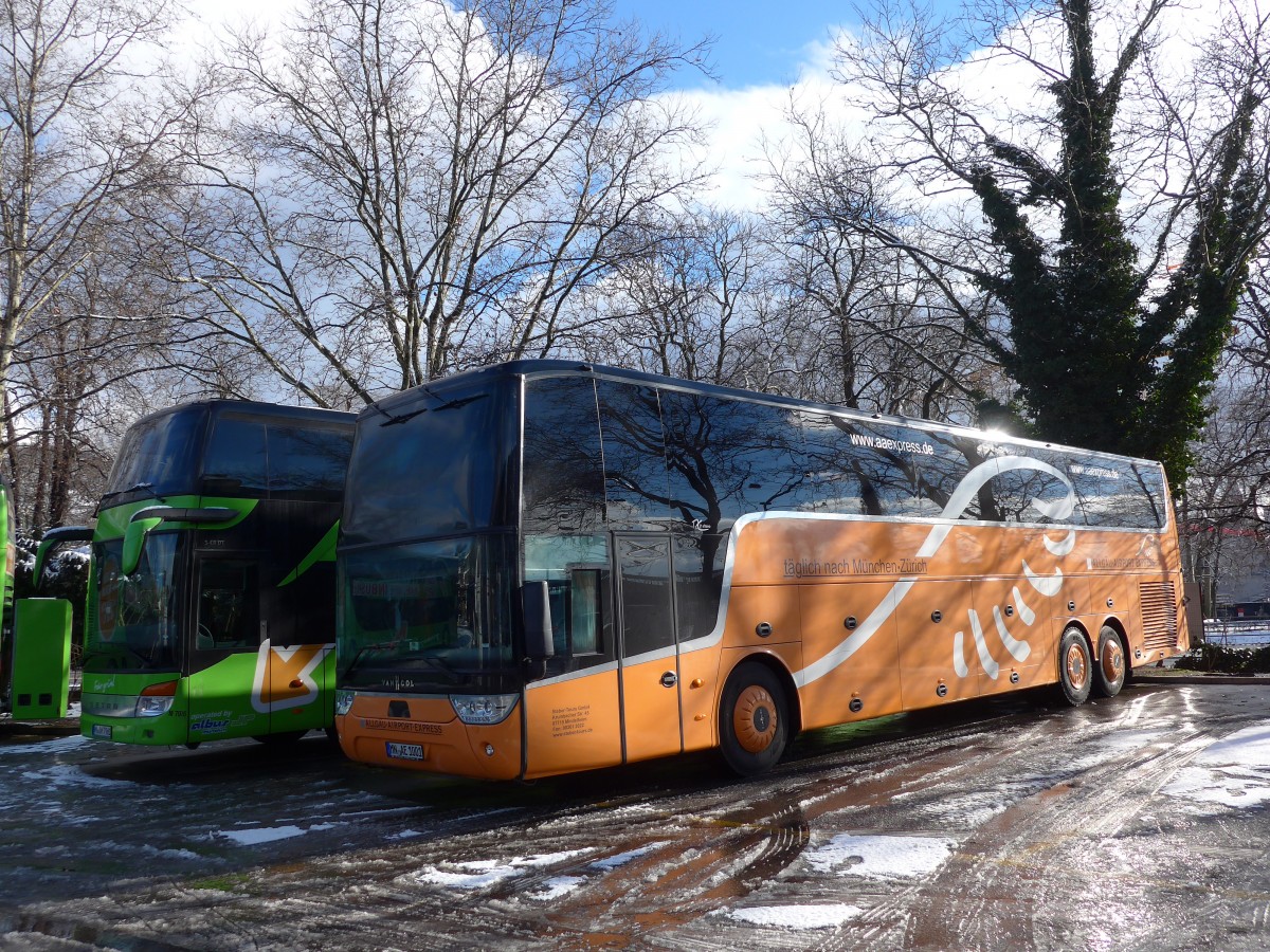 (158'526) - Aus Deutschland: Steber, Mindelheim - MN-AE 1001 - Van Hool am 1. Februar 2015 in Z�rich, Sihlquai