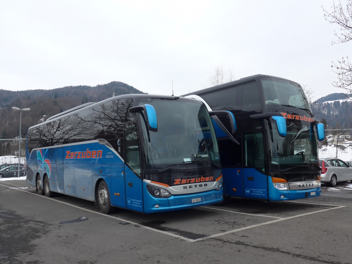 (158'675) - Zerzuben, Visp-Eyholz - Nr. 6/VS 3021 - Setra am 9. Februar 2015 in Thun, Seestrasse