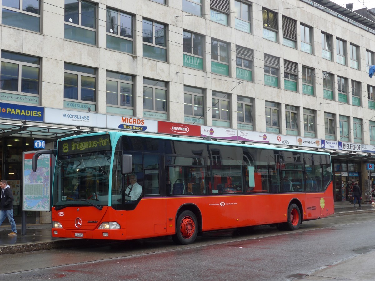 (158'967) - VB Biel - Nr. 125/BE 560'125 - Mercedes am 2. M�rz 2015 in Biel, Guisanplatz