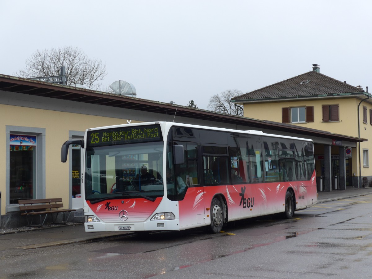 (159'005) - BGU Grenchen - Nr. 9/SO 66'578 - Mercedes am 2. M�rz 2015 beim Bahnhof Grenchen S�d