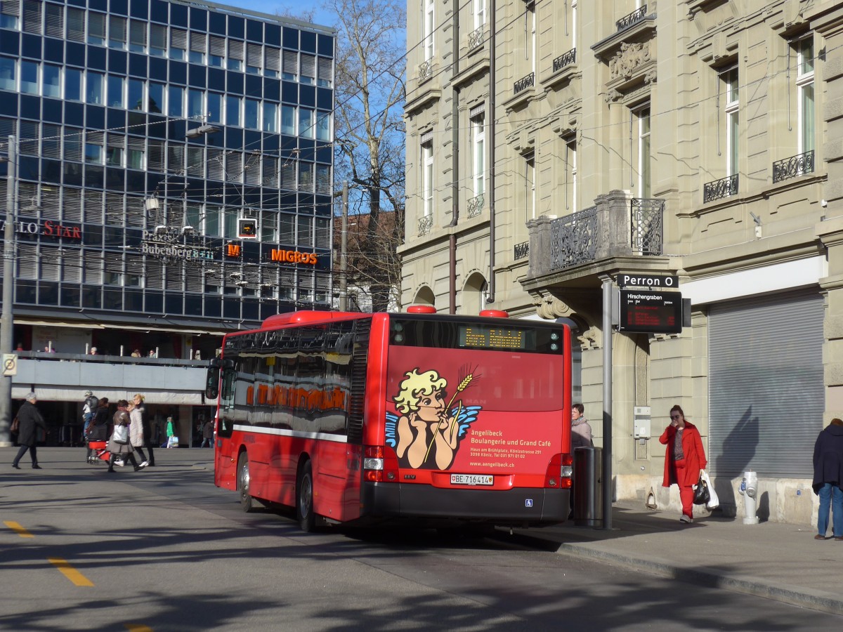 (159'048) - Bernmobil, Bern - Nr. 414/BE 716'414 - MAN am 9. M�rz 2015 in Bern, Hirschengraben