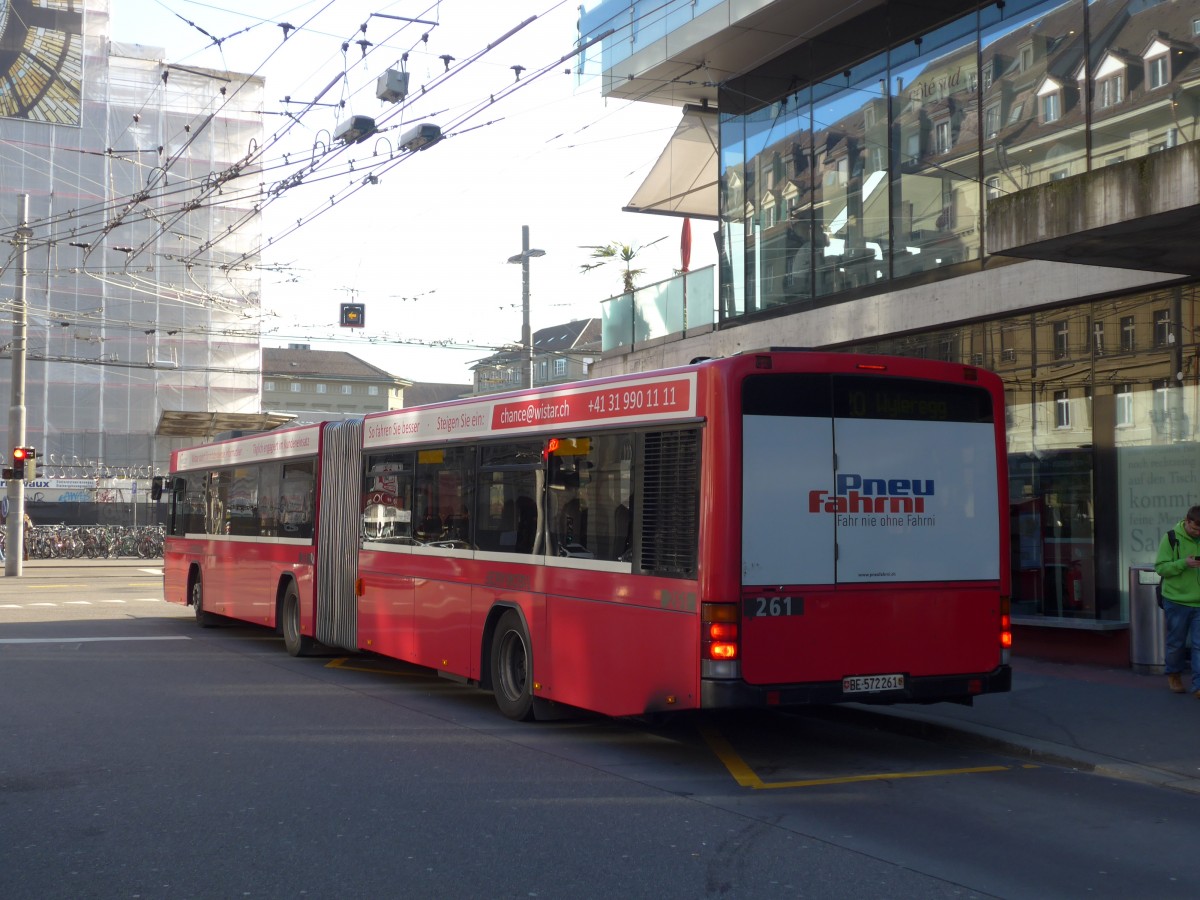 (159'056) - Bernmobil, Bern - Nr. 261/BE 572'261 - Volvo/Hess am 9. M�rz 2015 beim Bahnhof Bern