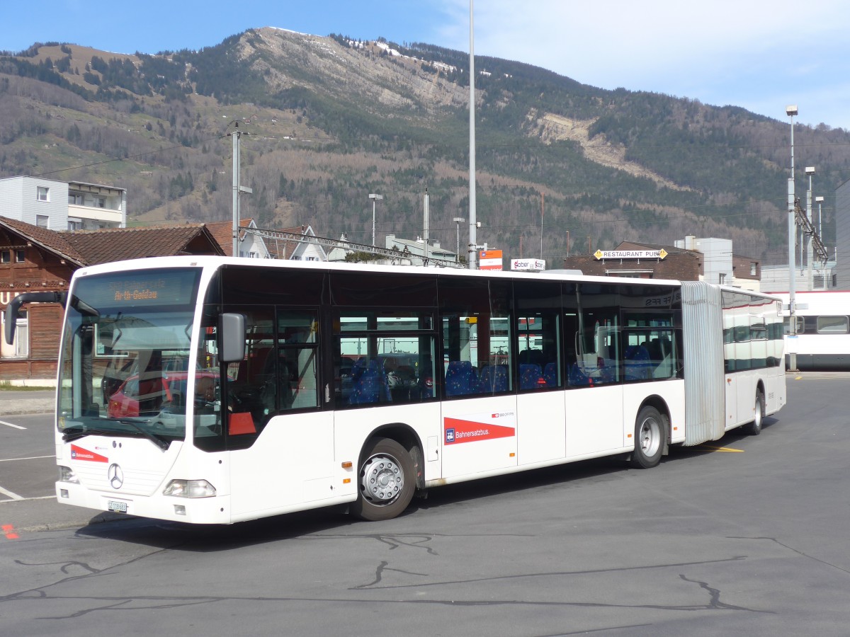 (159'272) - AAGS Schwyz - Nr. 83/SZ 118'683 - Mercedes (ex VR La Chaux-de-Fonds Nr. 227) am 17. M�rz 2015 beim Bahnhof Arth-Goldau