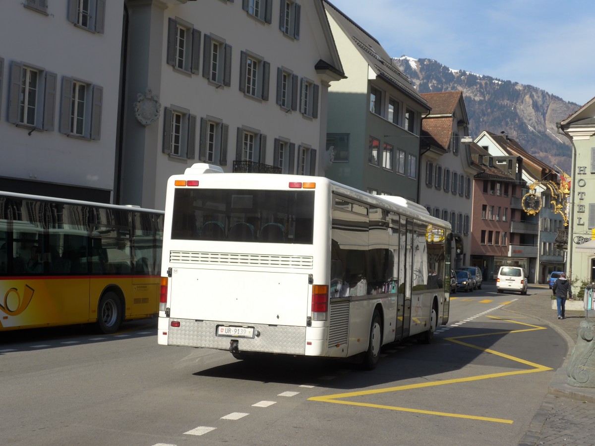 (159'291) - Interbus, Yverdon - Nr. 51/UR 9139 - Setra (ex AAGL Liestal Nr. 62) am 18. M�rz 2015 in Altdorf, Telldenkmal (Einsatz AAGU)