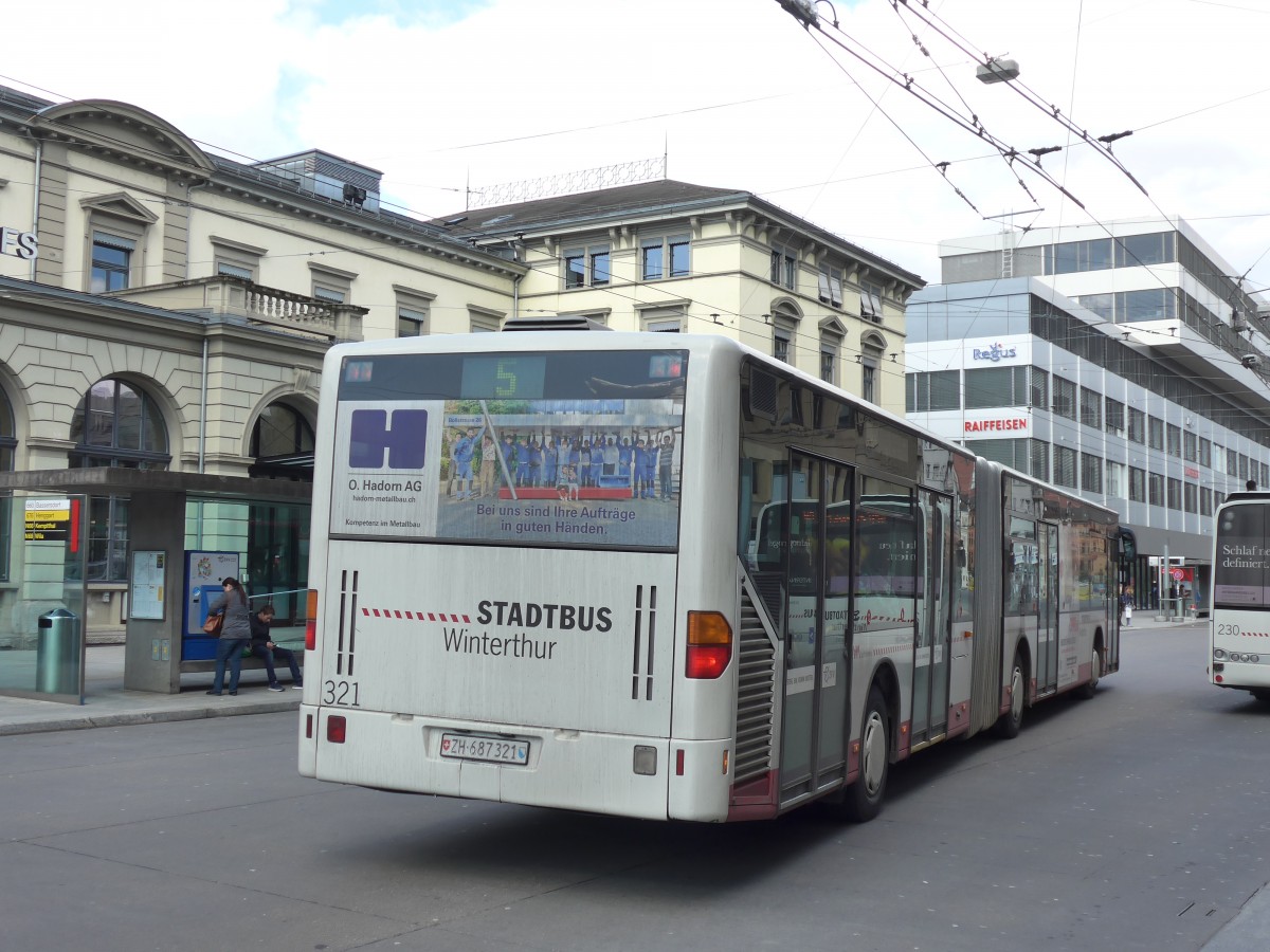(159'471) - SW Winterthur - Nr. 321/ZH 687'321 - Mercedes am 27. M�rz 2015 beim Hauptbahnhof Winterthur