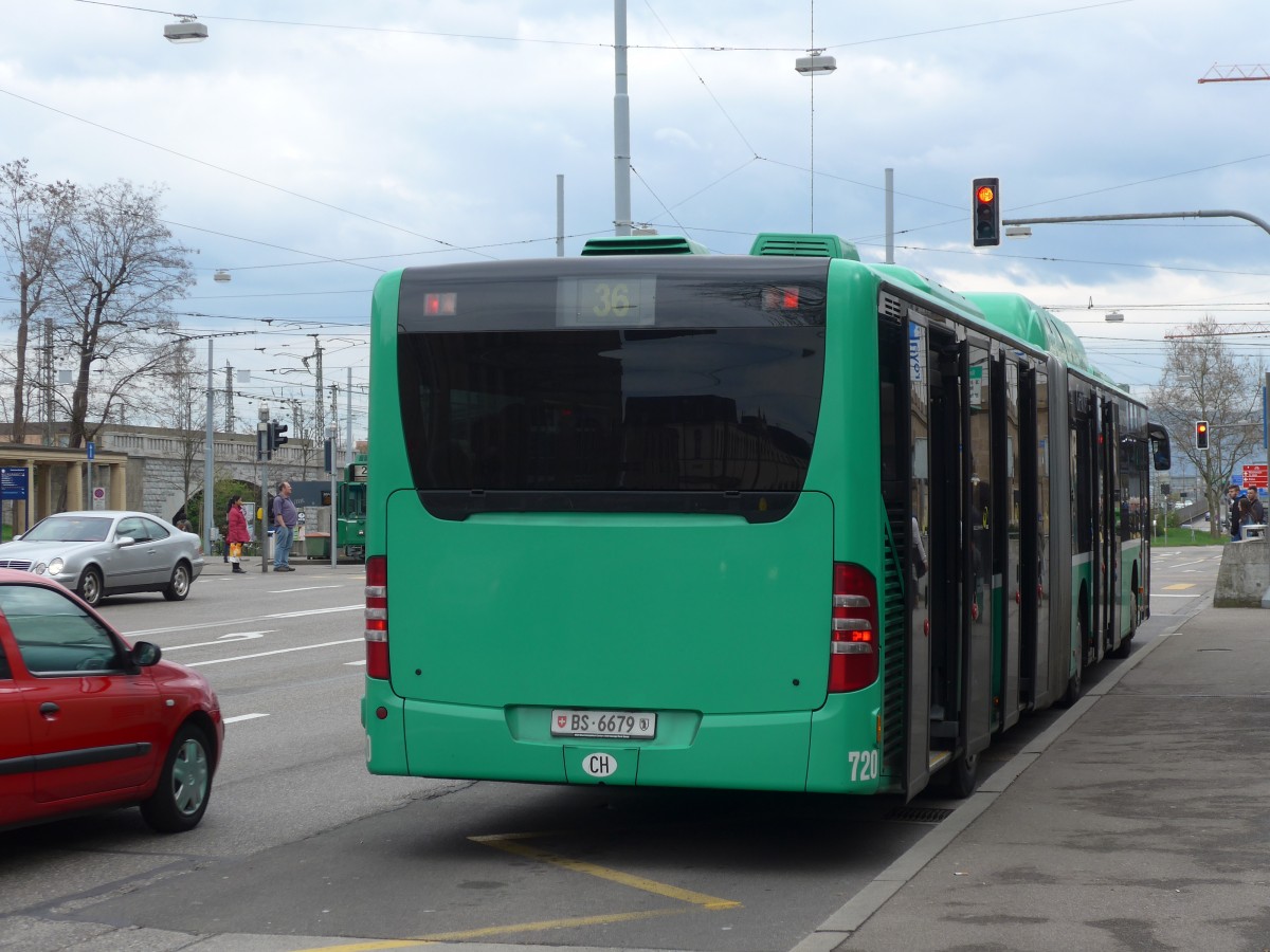 (159'864) - BVB Basel - Nr. 720/BS 6679 - Mercedes am 11. April 2015 in Basel, Badischer Bahnhof