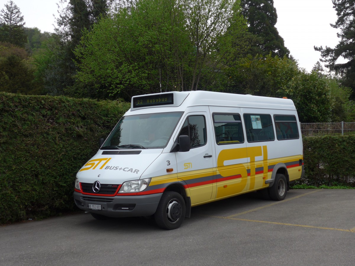 (159'952) - STI Thun - Nr. 3/BE 551'003 - Mercedes am 25. April 2015 bei der Schifflndte Thun