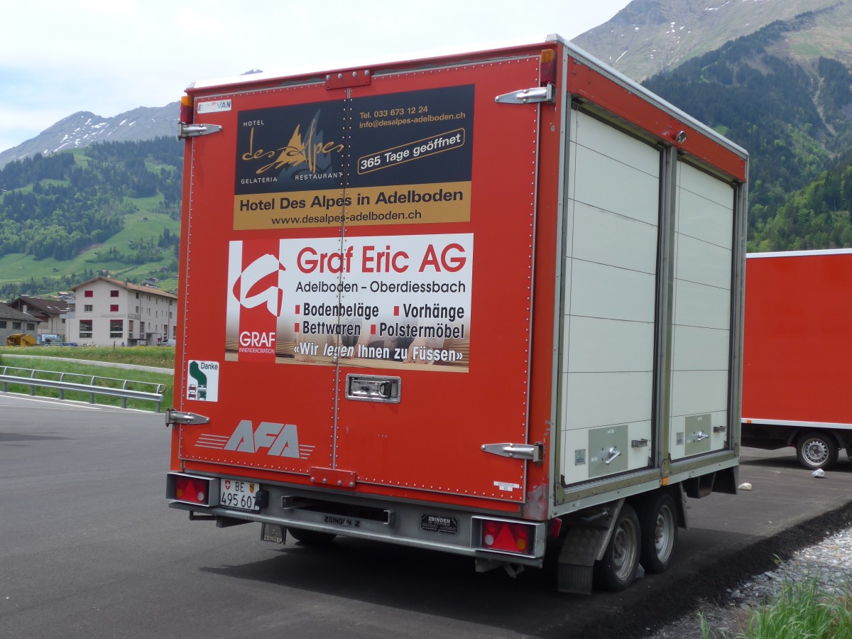 (160'492) - AFA Adelboden - Nr. 62/BE 495'607 - Zbinden Gep�ckanh�nger am 14. Mai 2015 in Frutigen, Garage