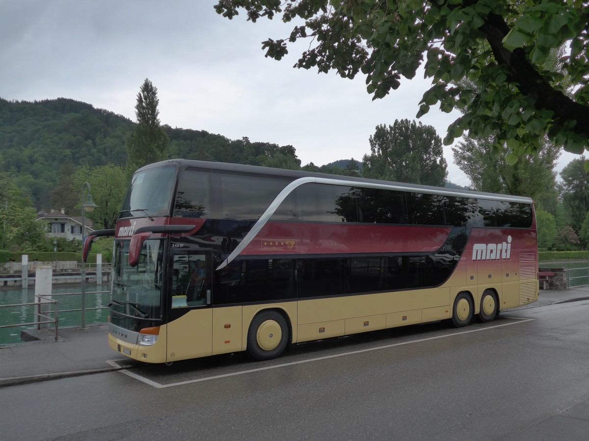 (160'574) - Marti, Kallnach - Nr. 25/BE 572'225 - Setra am 21. Mai 2015 bei der Schiffl�ndte Thun
