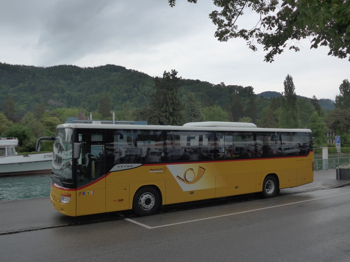 (160'576) - PostAuto Bern - BE 653'387 - Setra am 21. Mai 2015 bei der Schiffl�ndte Thun