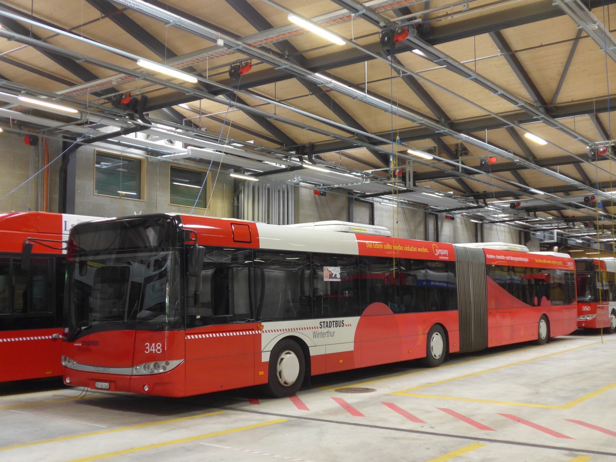 (161'673) - SW Winterthur - Nr. 348/ZH 766'348 - Solaris am 31. Mai 2015 in Winterthur, Depot Gr�zefeld