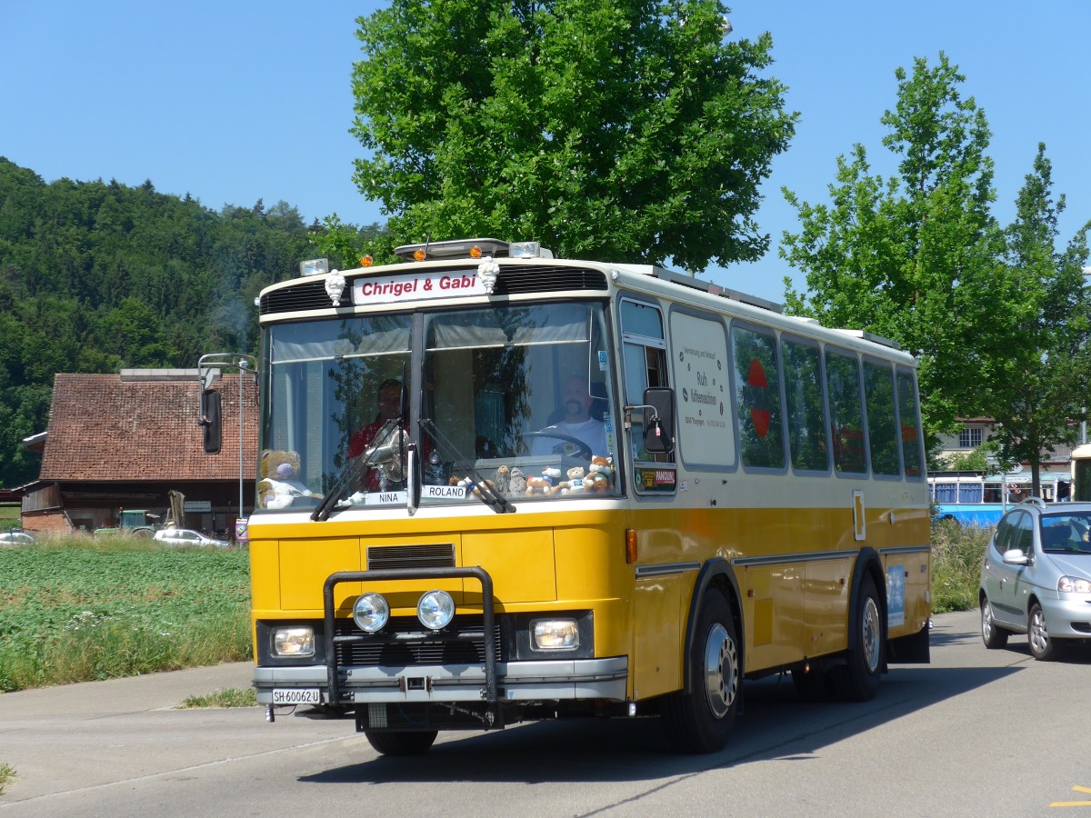 (161'870) - Oberh�nsli, Thayngen - SH 60'062 U - FBW/T�scher (ex Bus-Halter, Wil Nr. 9) am 6. Juni 2015 in Thayngen, Saurertreffen