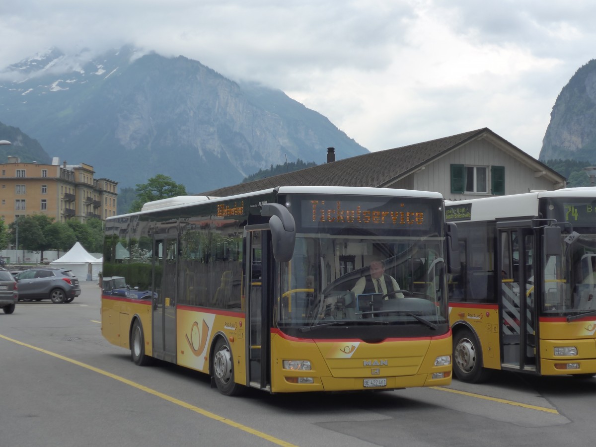 (161'992) - AVG Meiringen - Nr. 61/BE 422'461 - MAN/G�ppel am 8. Juni 2015 in Meiringen, Postautostation