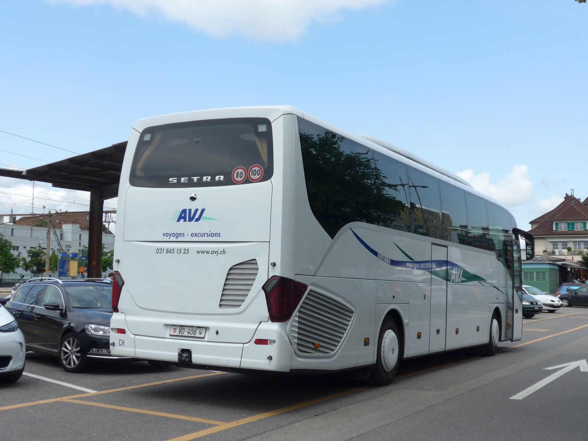 (162'078) - AVJ Les Bioux - VD 406 - Setra am 14. Juni 2015 in Thun, CarTerminal