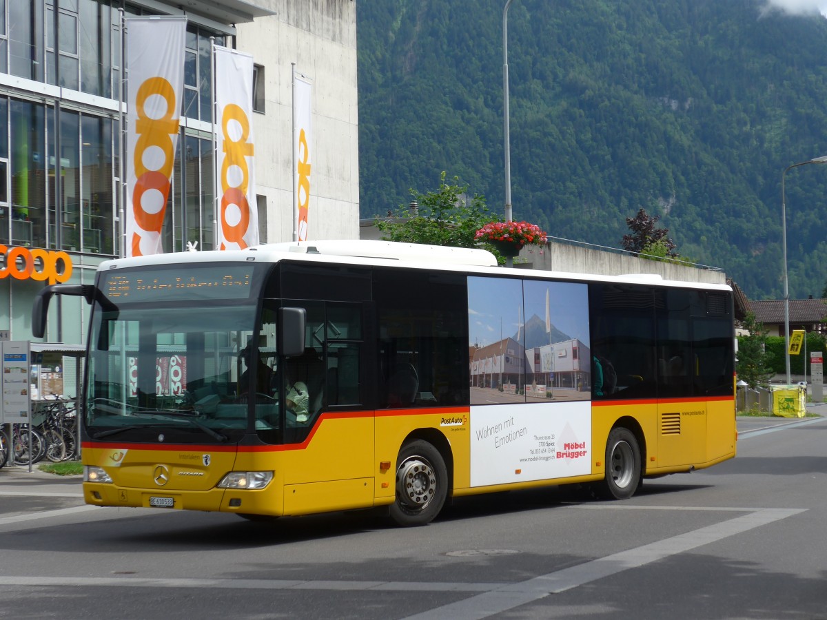 (162'147) - PostAuto Bern - BE 610'533 - Mercedes am 14. Juni 2015 beim Bahnhof Interlaken Ost