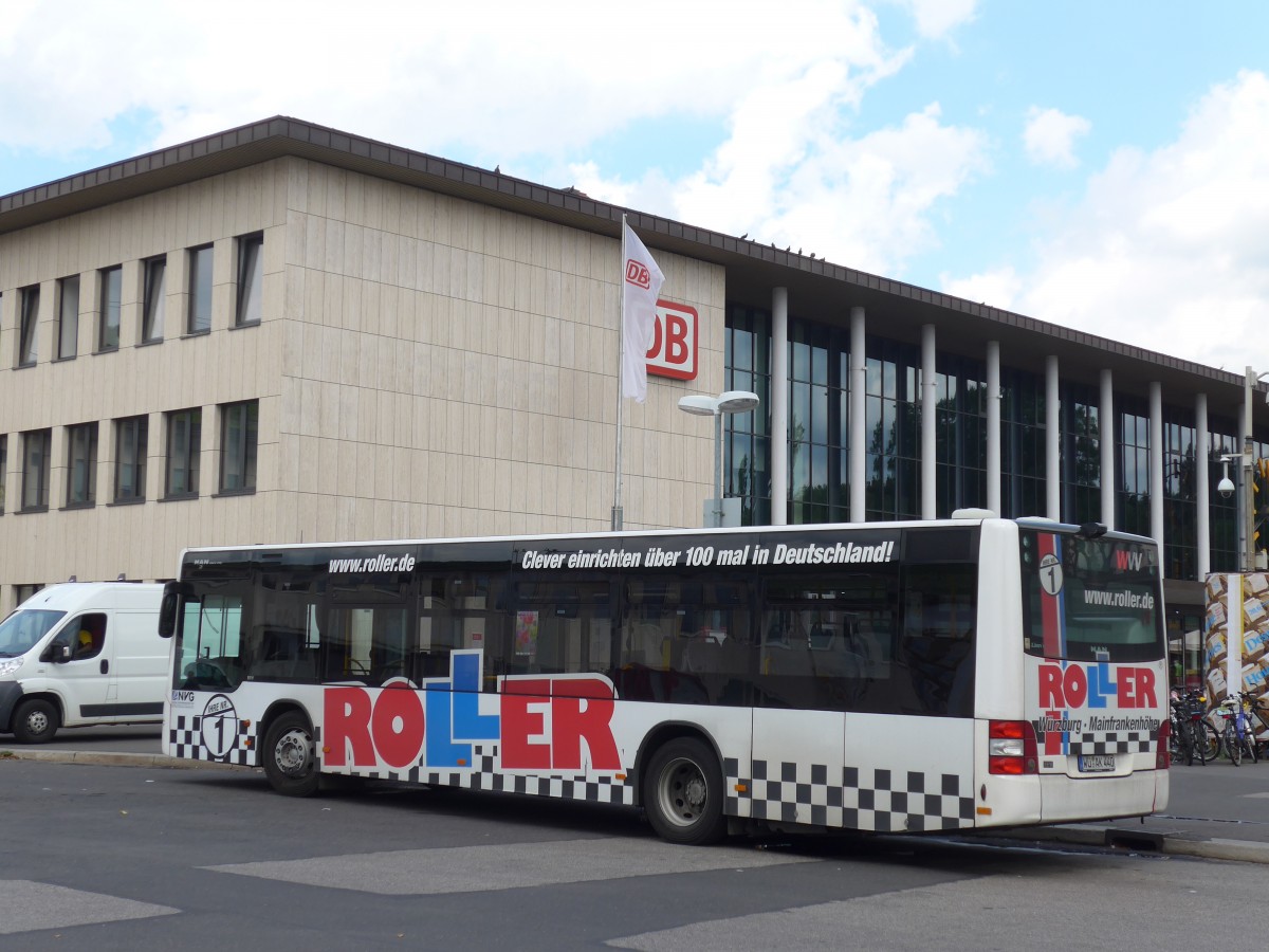 (162'727) - NVG Wrzburg - Nr. 440/W-AK 440 - MAN am 27. Juni 2015 beim Bahnhof Wrzburg