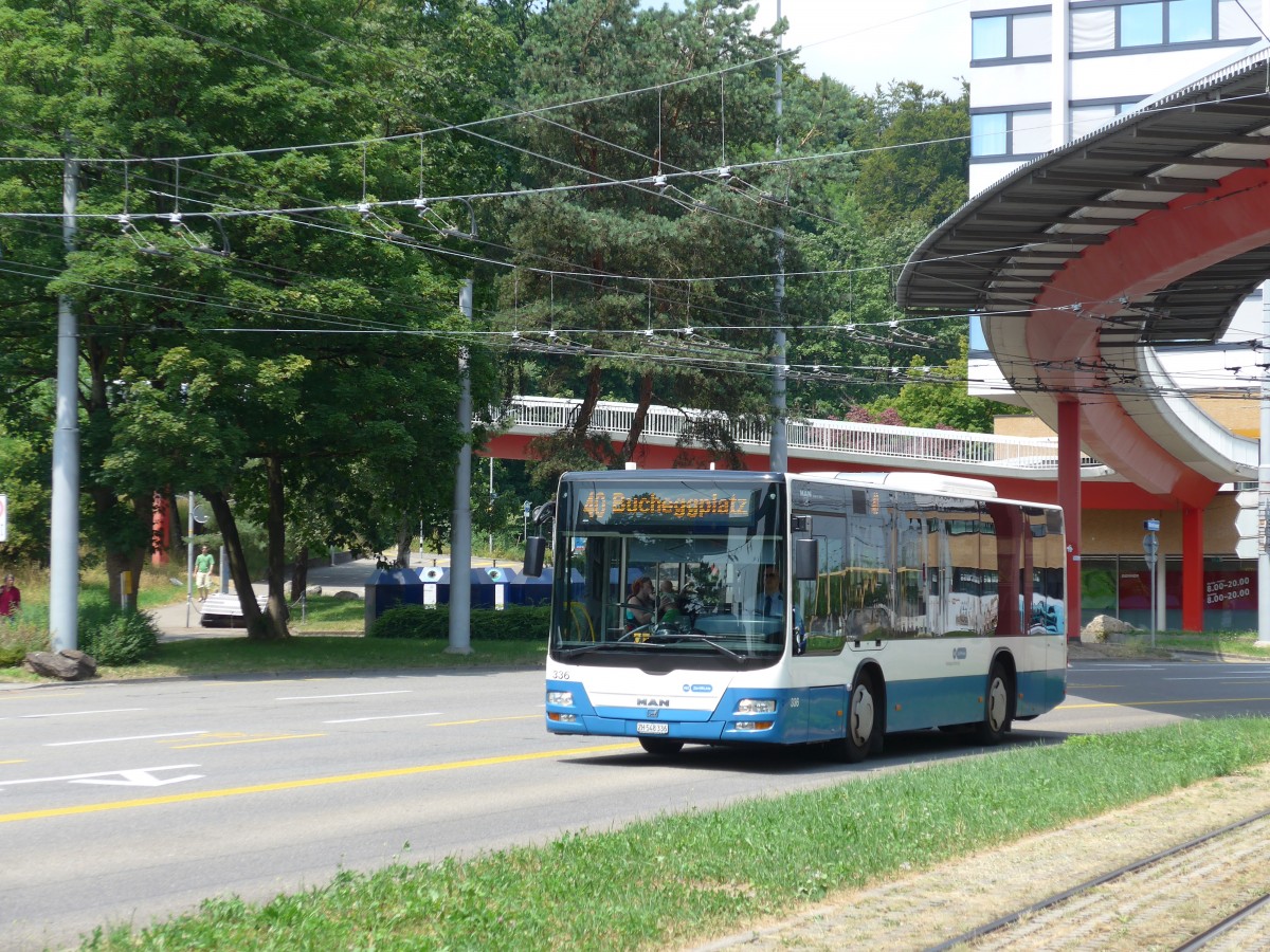 (162'958) - VBZ Zrich - Nr. 336/ZH 548'336 - MAN/Gppel am 6. Juli 2015 in Zrich, Bucheggplatz