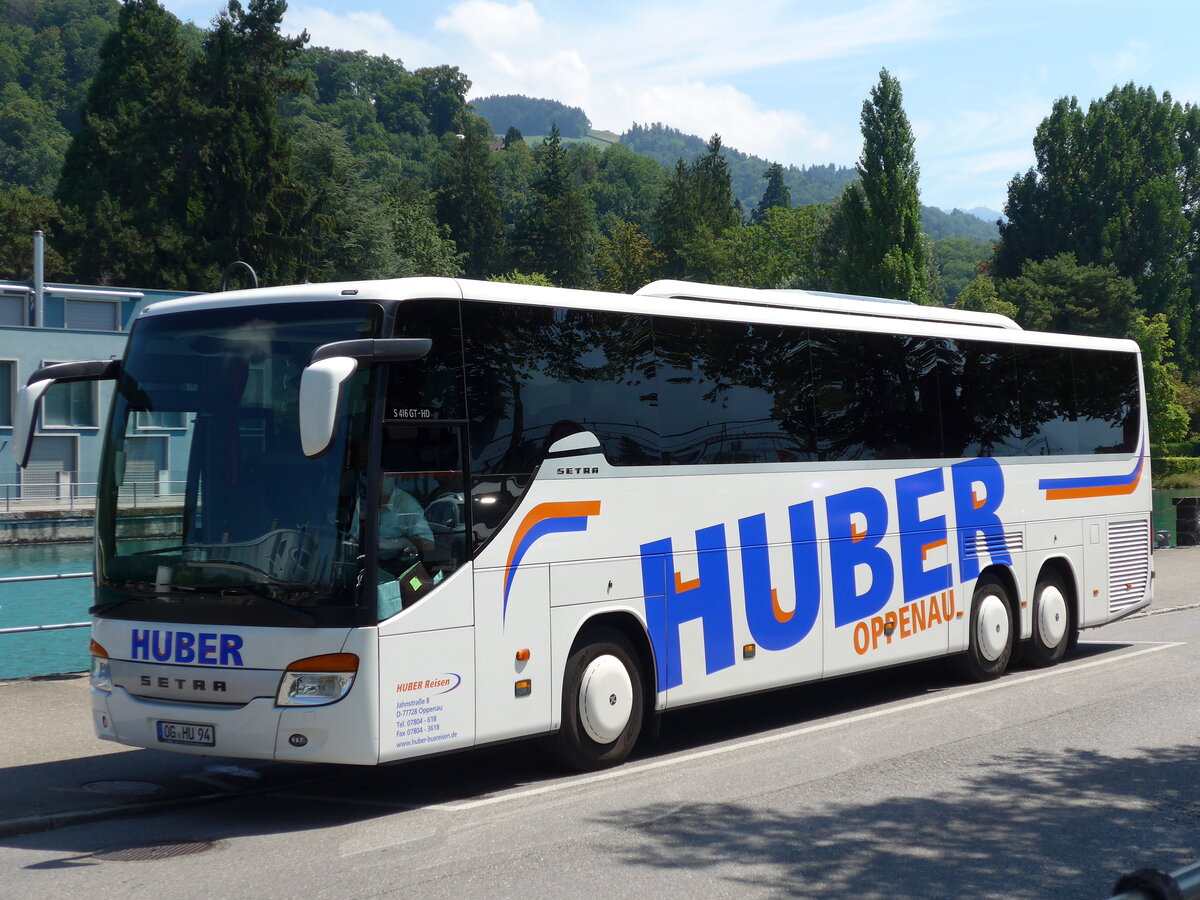 (163'296) - Aus Deutschland: Huber, Oppenau - OG-HU 94 - Setra am 5. August 2015 bei der Schiffl�ndte Thun
