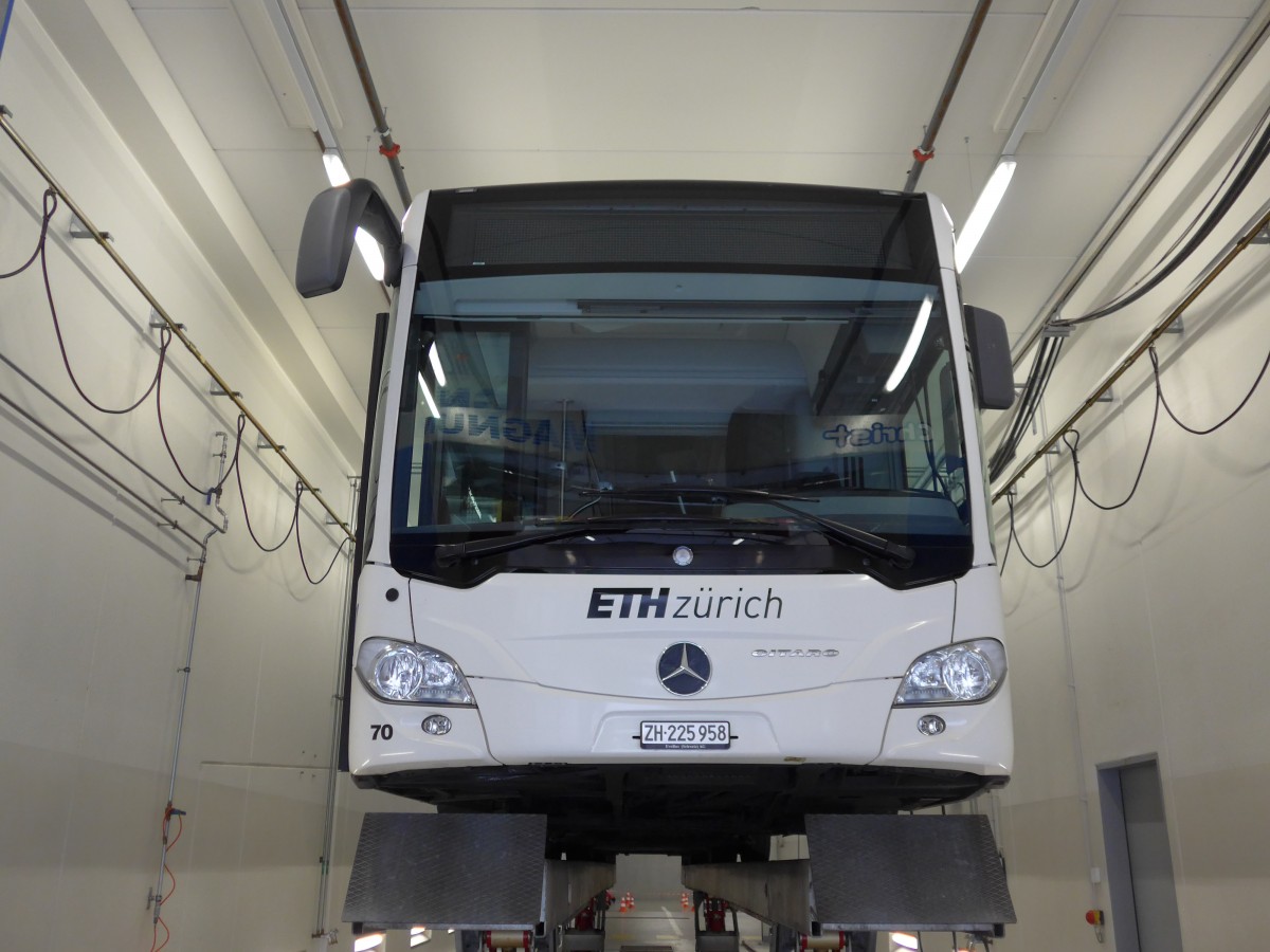 (163'397) - Welti-Furrer, Bassersdorf - Nr. 70/ZH 225'958 - Mercedes (ex EvoBus, Kloten) am 15. August 2015 in Bassersdorf, Buszentrum Glattal